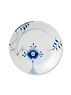 Royal Copenhagen Hvid Halvblonde, tallerken 27 cm