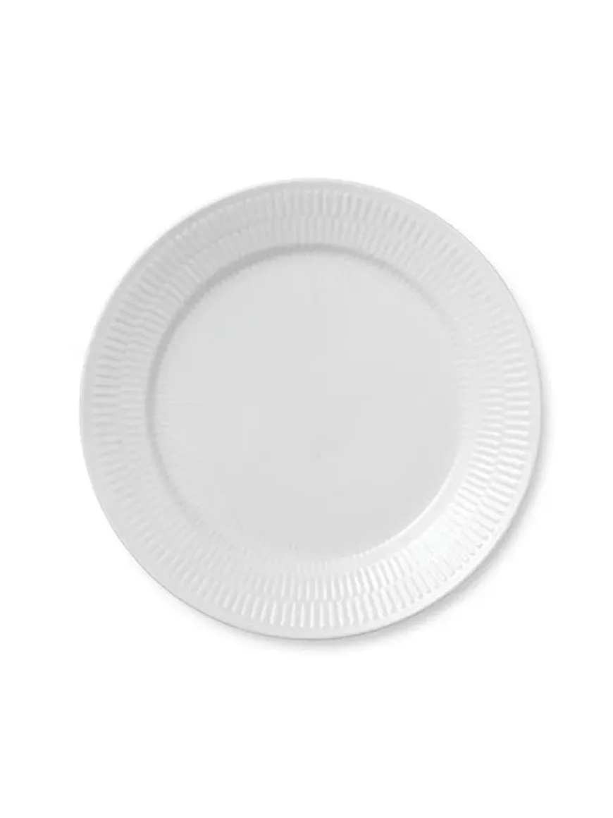 Royal Copenhagen Hvid Halvblonde, tallerken 27 cm