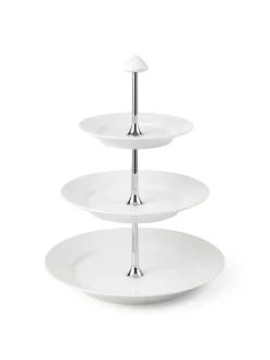 Royal Copenhagen Hvid Riflet, étagére 3 lag