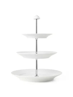 Royal Copenhagen Hvid Riflet, étagére 3 lag