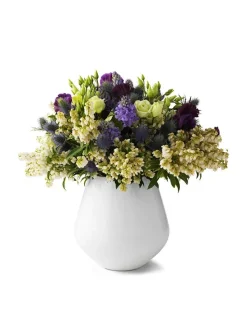 Royal Copenhagen Hvid Riflet, stor vase 20,5 cm