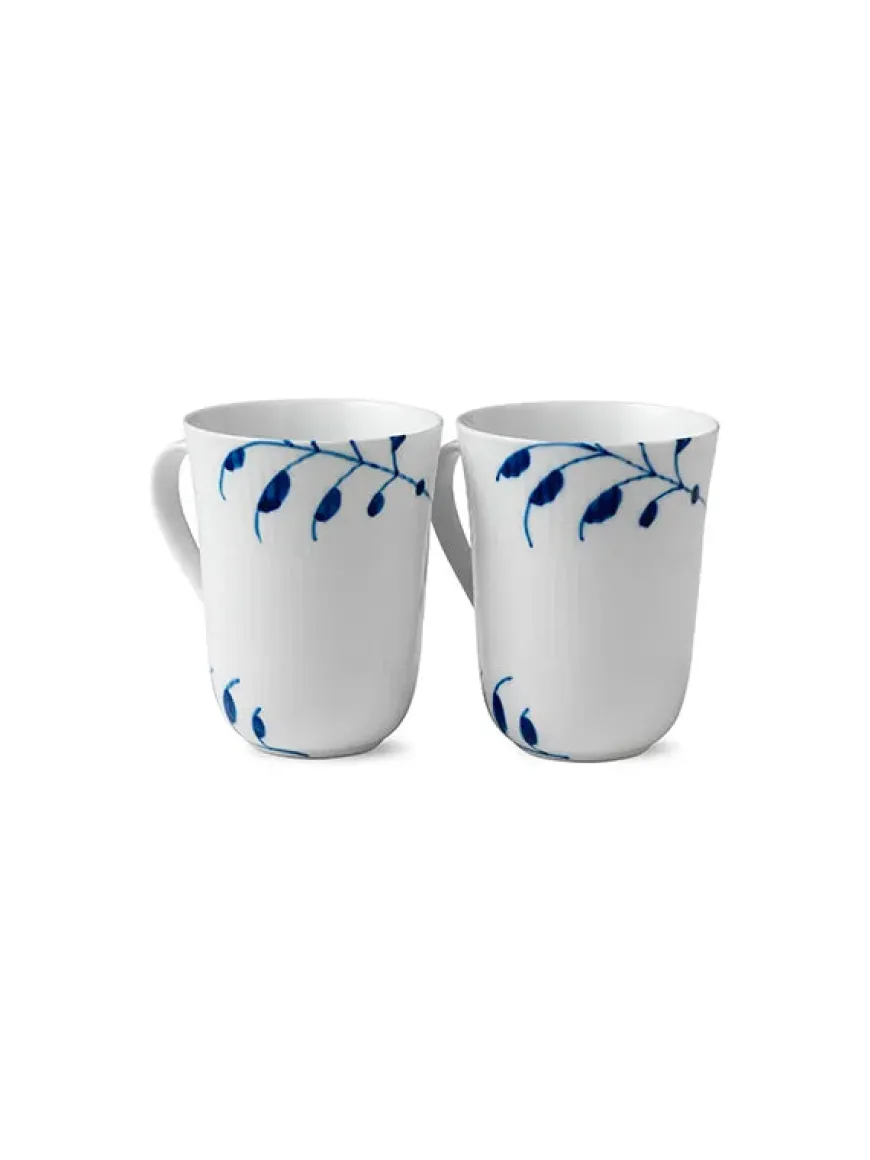 Royal Copenhagen Hvid Riflet, 2-pak kurs 33 cl