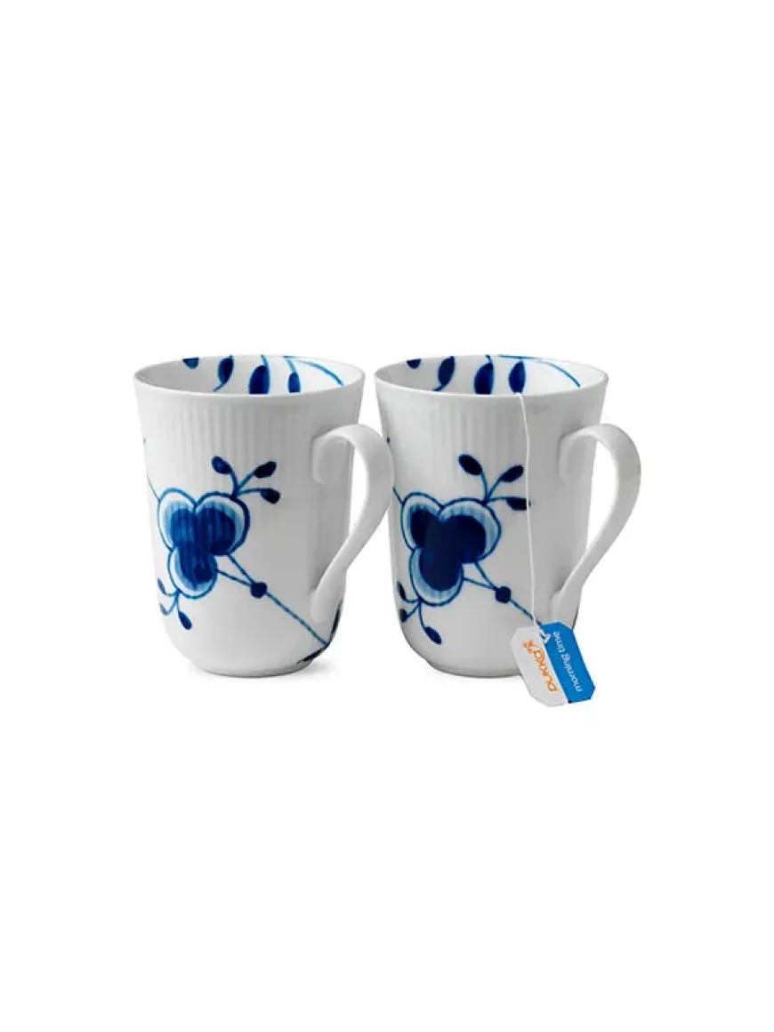 Royal Copenhagen Hvid Riflet, 2-pak kurs 33 cl