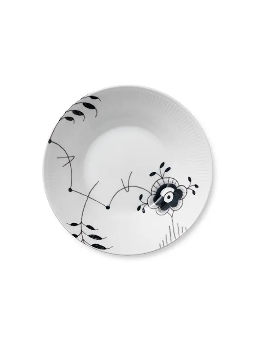 Royal Copenhagen Hvid Riflet, dyb tallerken 24 cm