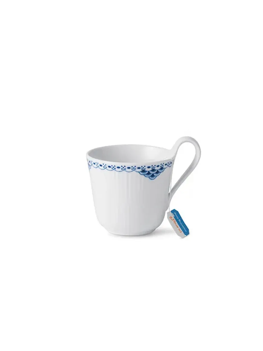 Royal Copenhagen Hvid Riflet, højhankskop 33 cl