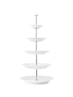 Royal Copenhagen Hvid Riflet, étagére 5 lag