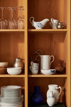 Royal Copenhagen Hvid Riflet, oval skål 2-pak 37 cl