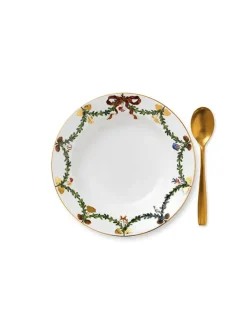 Royal Copenhagen Stjerne Riflet Jul, dyb tallerken 24 cm