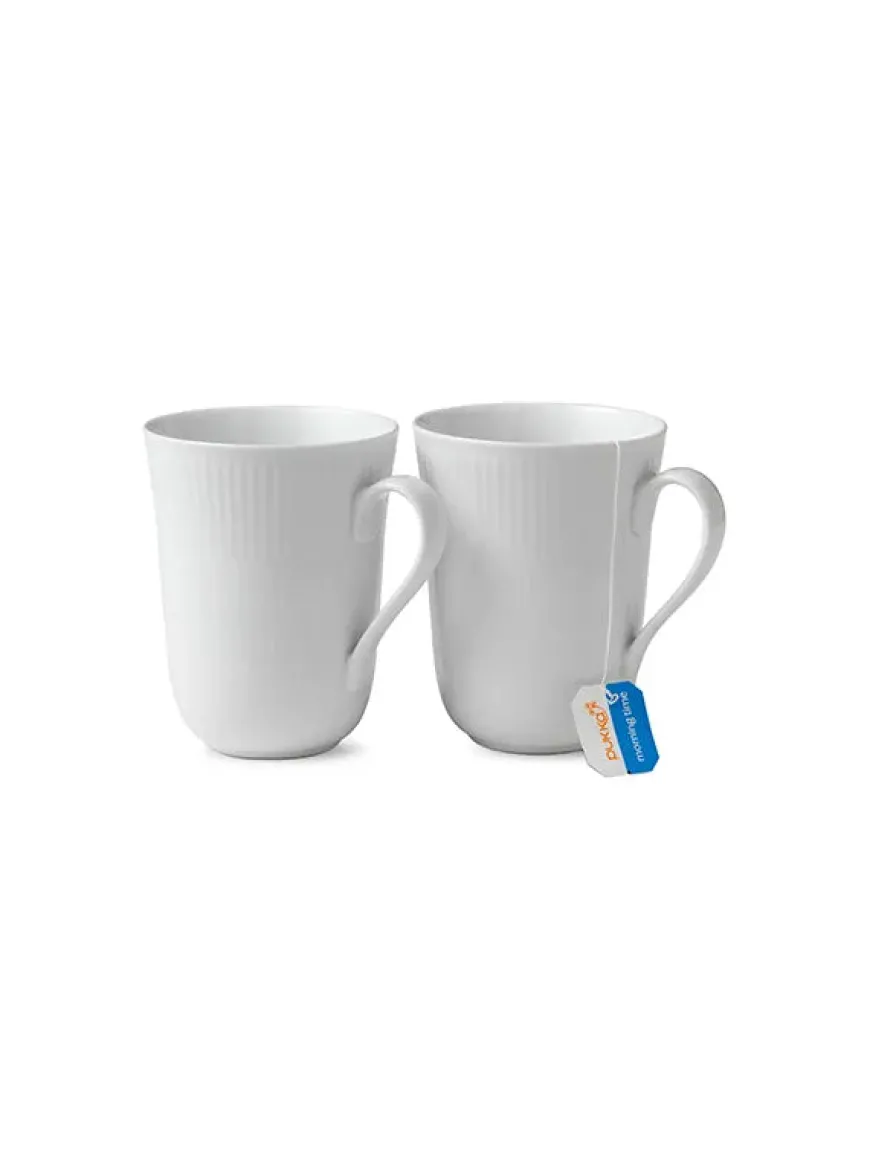 Royal Copenhagen Stjerne Riflet Jul, 2-pak krus 33 cl