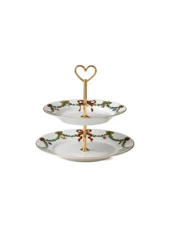 Royal Copenhagen Stjerne Riflet Jul, étagère 23 cm