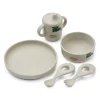 Ryle Printed Tableware Set, Dinosaurs/Mist fra Liewood