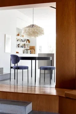 Serie 430 skammel, sort af Verner Panton