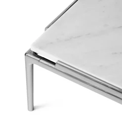 Sett LN11 Sidebord, bianco carrara marble/chrome fra &Tradition