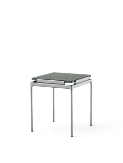 Sett LN11 Sidebord, verde guatemala marble/chrome fra &Tradition