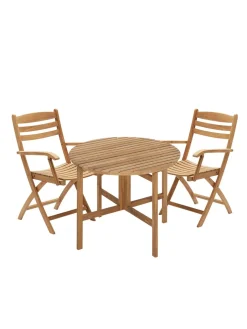 Skagerak Selandia Sæt, 2 armstole og bord 75 fra Fritz Hansen