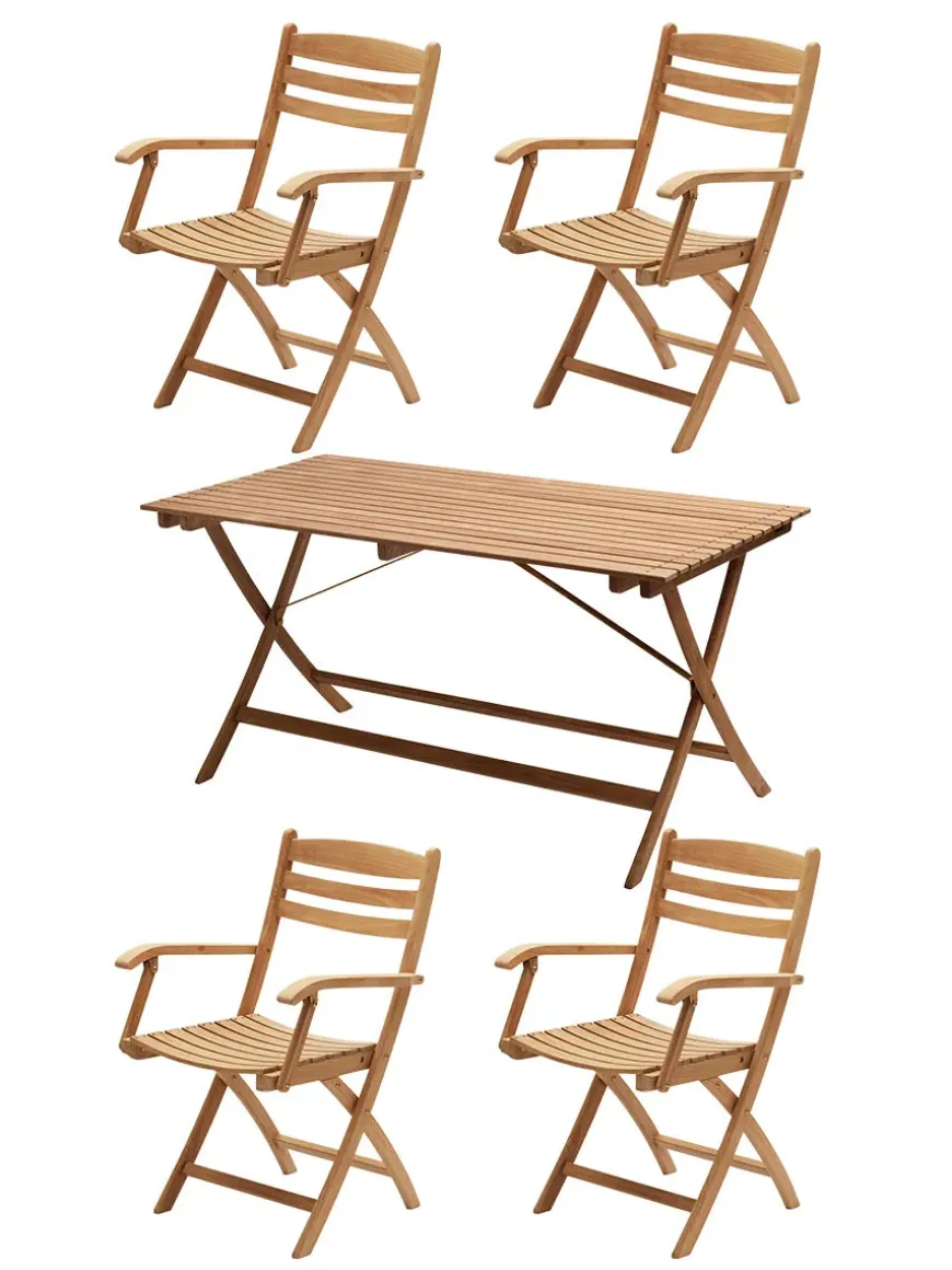 Skagerak Selandia Sæt, 2 stole og Ø 94 bord fra Fritz Hansen