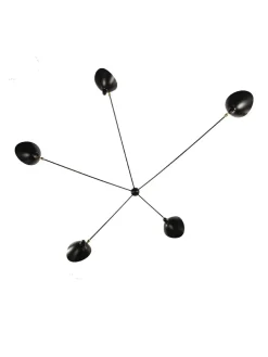 Spider Big Wall Lamp w/5 Fixed Arms af Serge Mouille