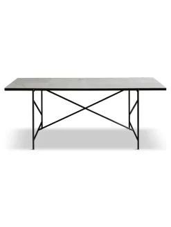 Spisebord 185, hvid marmor fra HANDVÄRK