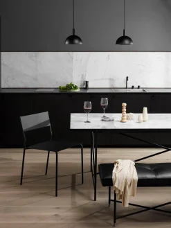 Spisebord 230, hvid marmor fra HANDVÄRK