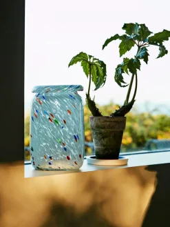 Splash Vase, Roll neck blue fra Hay