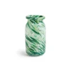 Splash Vase Roll Neck Small, green swirl fra Hay