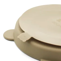 Stacy ruminddelt tallerken m. sugekop 2-pak, Sandy/Oat fra Liewood