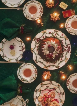 Stjerne Riflet Jul dug grøn fra Royal Copenhagen