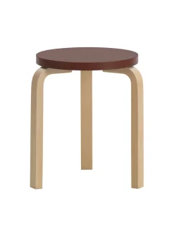 Stool 60, honey stained birk fra Artek
