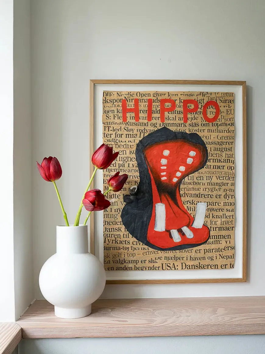 Strøm Vase, coral blush fra raawii