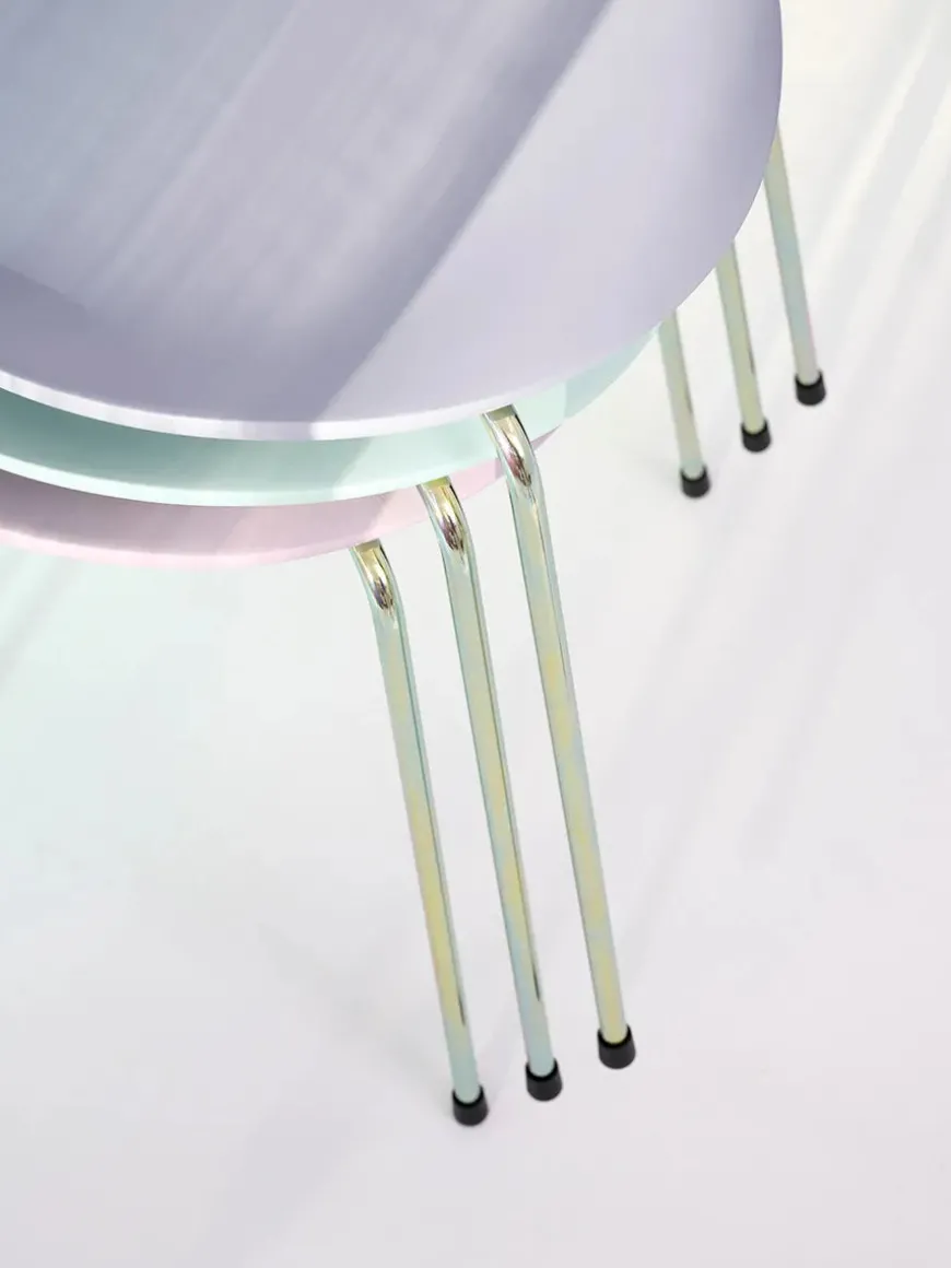 70th Anniversary Edition 3107 Spisebordsstol, 7:14 AM Green af Arne Jacobsen