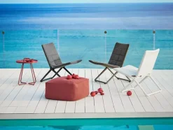 Traveller Lounge Klapstol, soft touch fra Cane-line