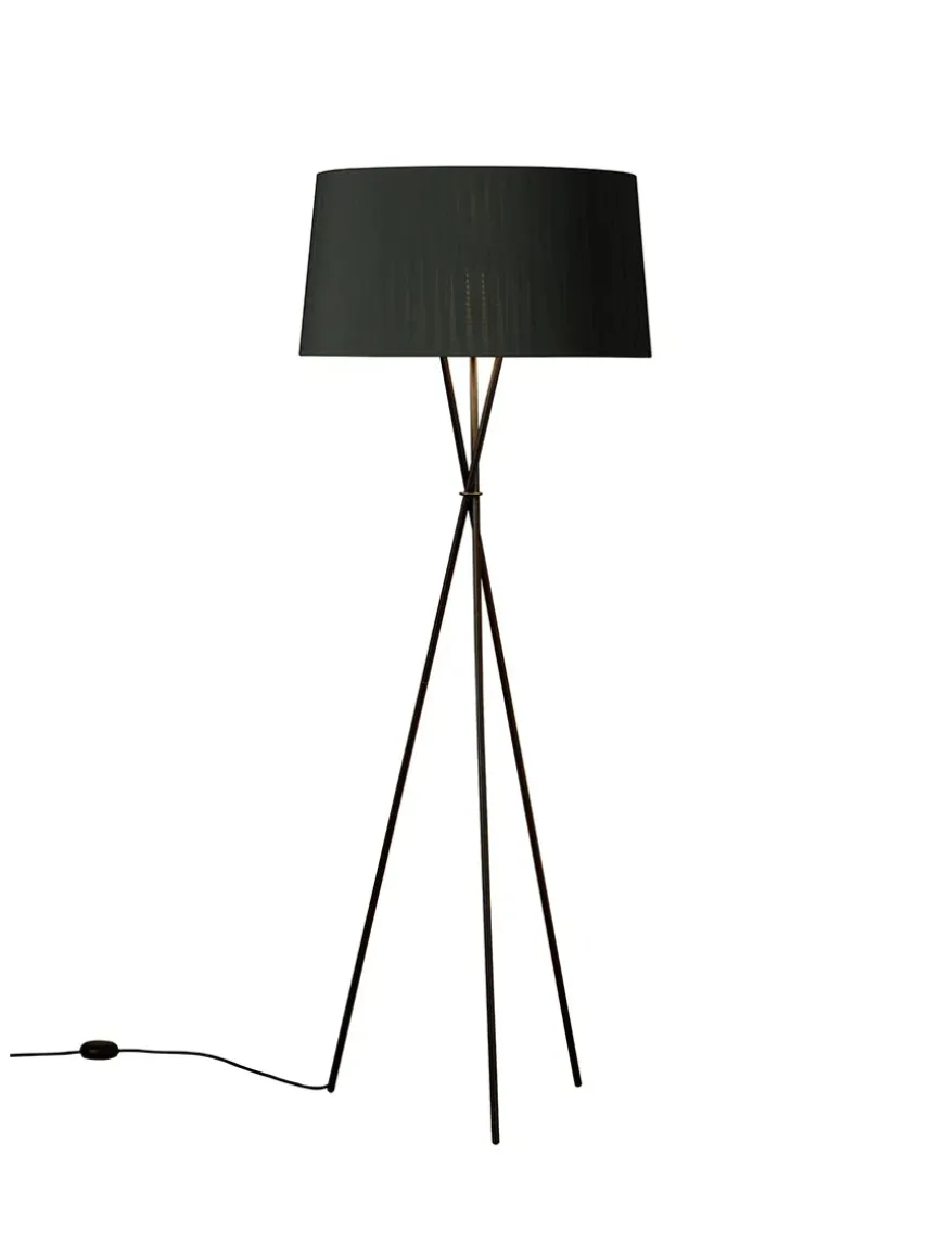 Tripode Gulvlampe fra Santa and Cole, mustard (G5)