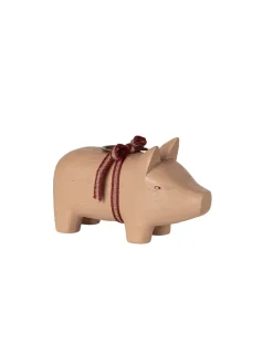 Trælysestage, Gris - Lille - Rosa fra Maileg