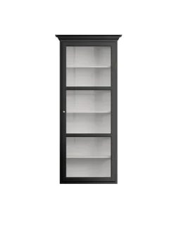 Væghængt Vitrineskab Classic V4, sort fra Lindebjerg Design