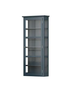 Væghængt Vitrineskab N4, dark blue fra Lindebjerg Design
