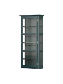 Væghængt Vitrineskab N4, dark oak fra Lindebjerg Design