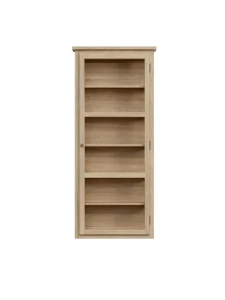 Væghængt Vitrineskab N4, light oak fra Lindebjerg Design