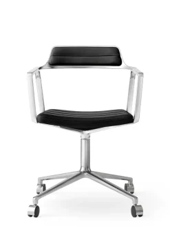 VIPP452 Swivel Chair m/hjul, bosco grøn læder fra Vipp
