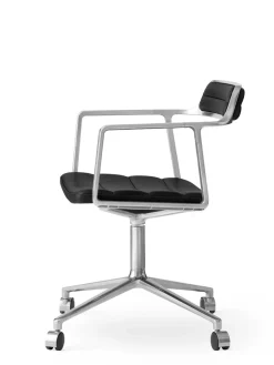 VIPP452 Swivel Chair m/hjul, bosco grøn læder fra Vipp