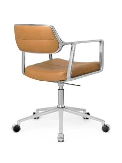 VIPP453 Swivel+ Chair m/hjul, camel læder fra Vipp