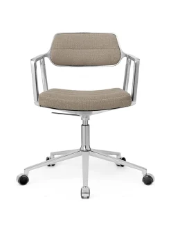 VIPP453 Swivel+ Chair m/hjul, sort læder fra Vipp
