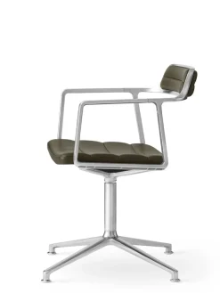 VIPP452 Swivel Chair, sort læder fra Vipp