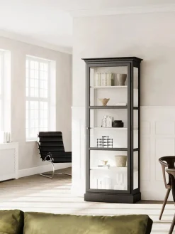 Vitrineskab Classic V1, sort fra Lindebjerg Design