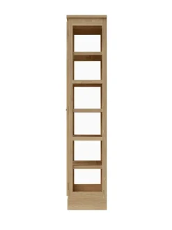 Vitrineskab N2, light oak fra Lindebjerg Design