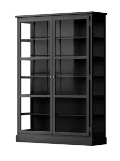 Vitrineskab N2, light oak fra Lindebjerg Design