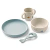 Vivi Printed Tableware Set, aviator/ecru fra Liewood
