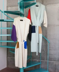 Waffle badekåbe, cream multi fra Hay