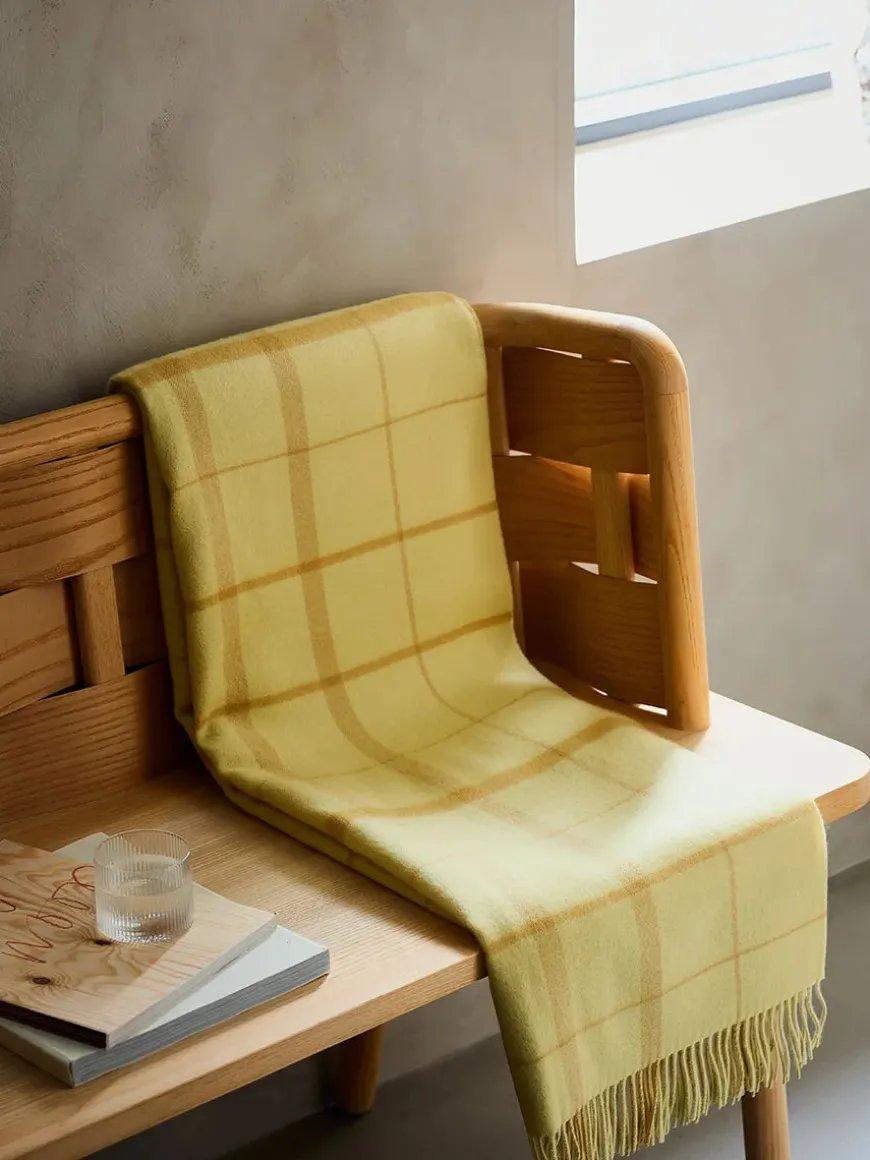 Warp & Weft Plaid, lime/grass fra Silkeborg Uldspinderi