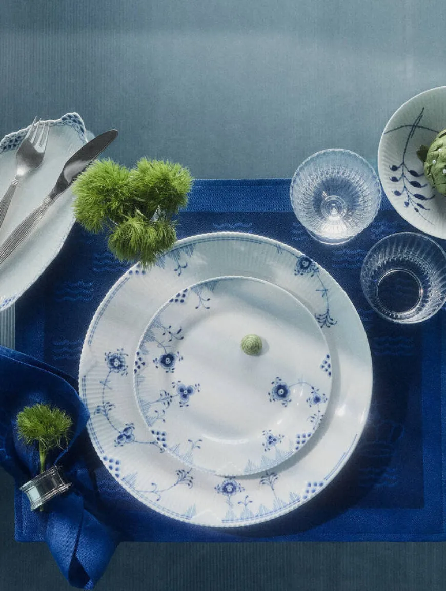 Waves dækkeserviet blå 2 stk fra Royal Copenhagen