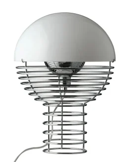 Wire Bordlampe Ø30, hvid af Verner Panton